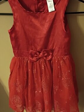 Disney Red Satin Bow-Front Girls' Formal Dress